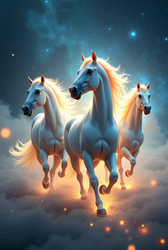several celestial horses