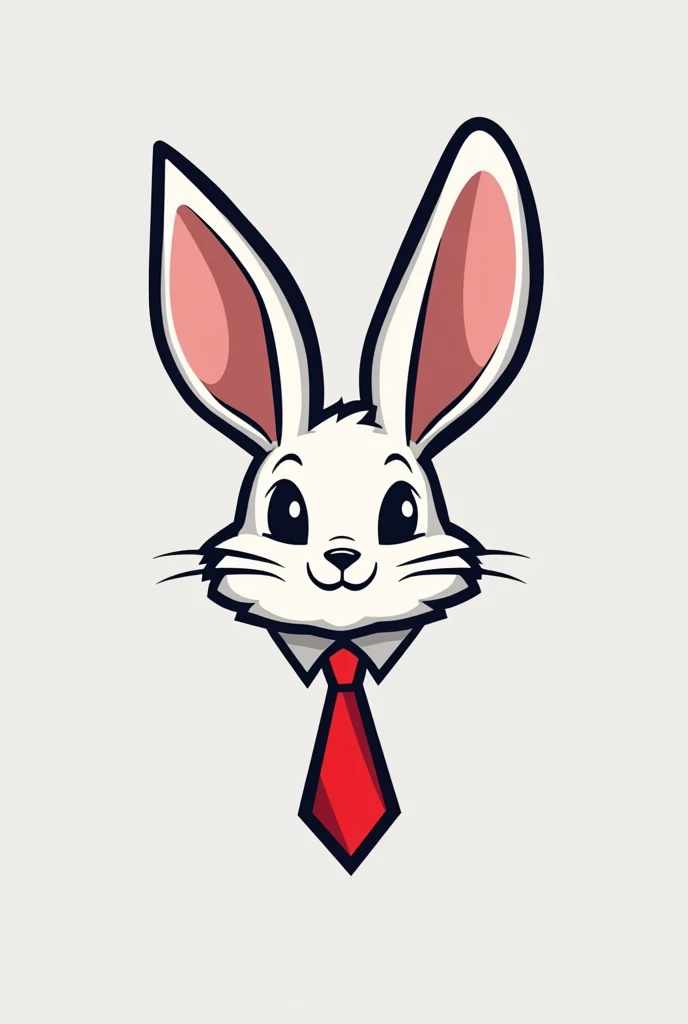 Like the current trending crypto game logos, like how the bunny head looks like with red nacktie and a white background.no body for playboy logo