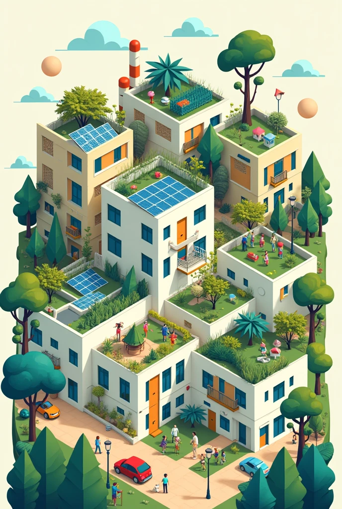 Graphic interpretation of the concepts of housing, sustainability, habitat and city from a socio-humanistic, cultural and environmental perspective