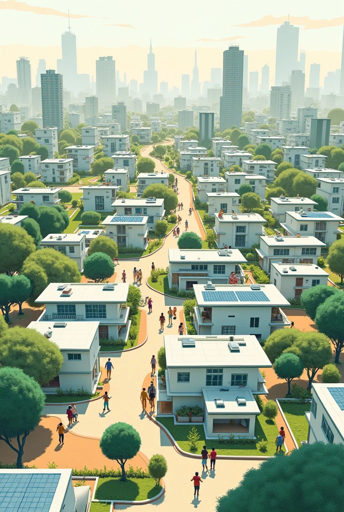 Graphic interpretation of the concepts of housing, sustainability, habitat and city from a socio-humanistic, cultural and environmental perspective