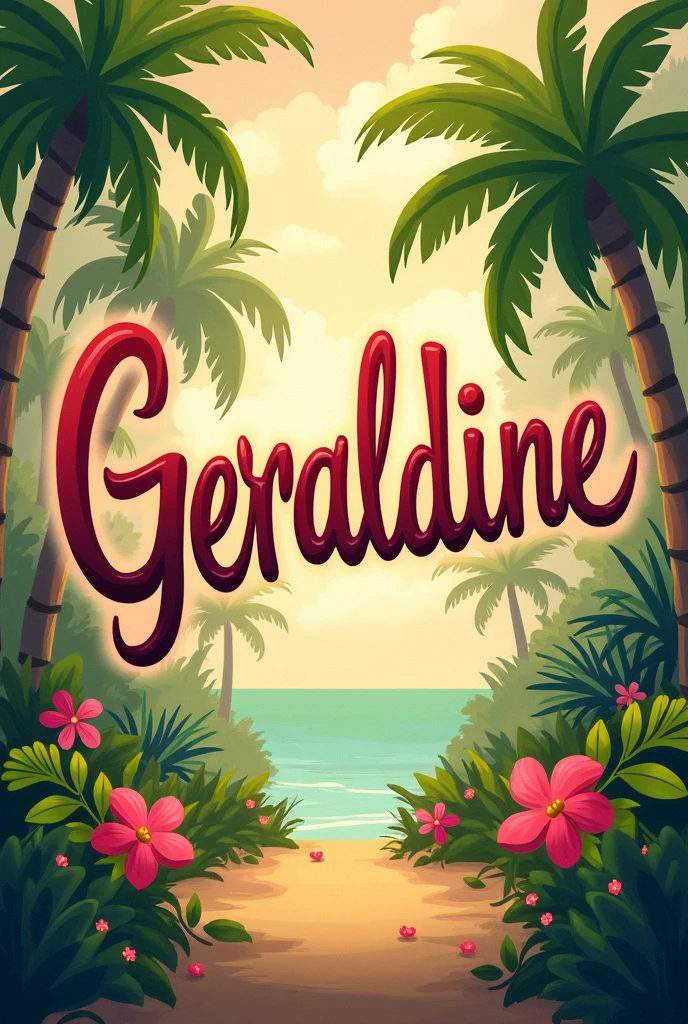 Nameplate "GERALDINE" in the animated film Lilo & stitch