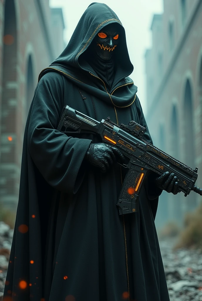 Plague doctor with an evolutionary free fire gun