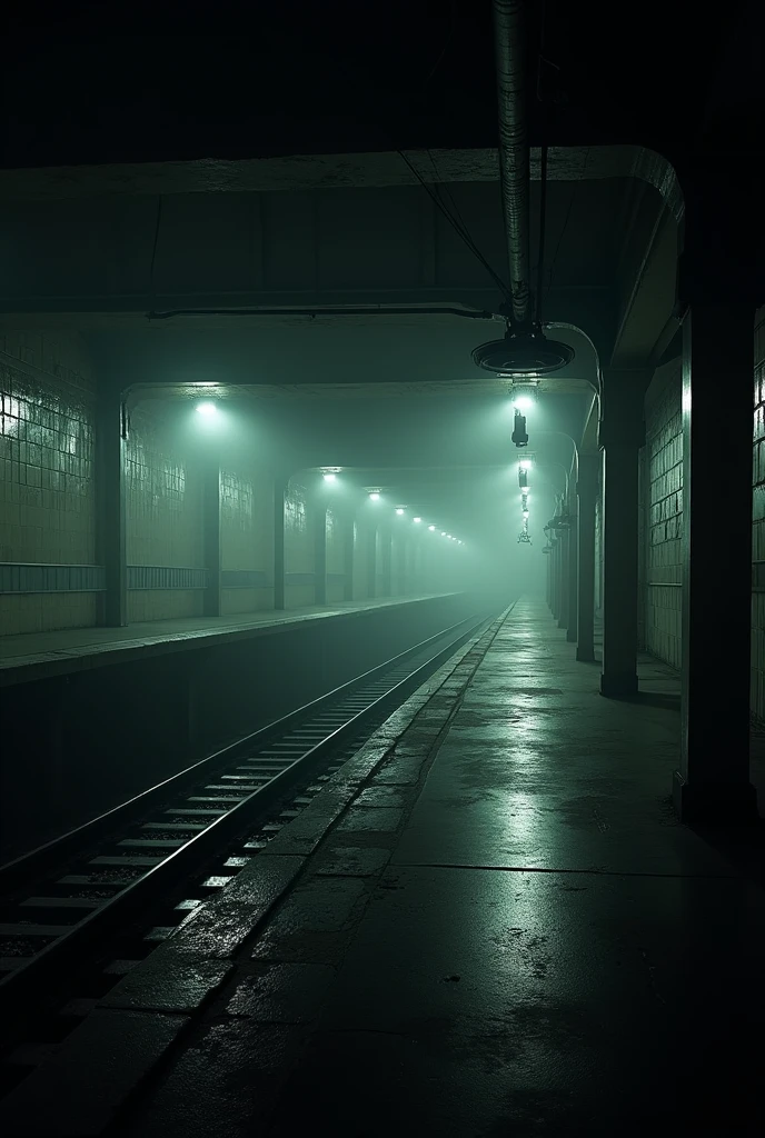 scary empty metro station