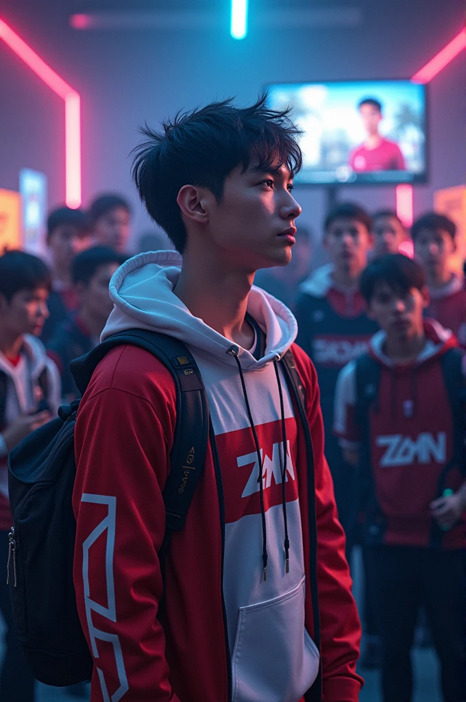 The presentation of a player "sasuke czn" to the fortnite team called: "7amFn