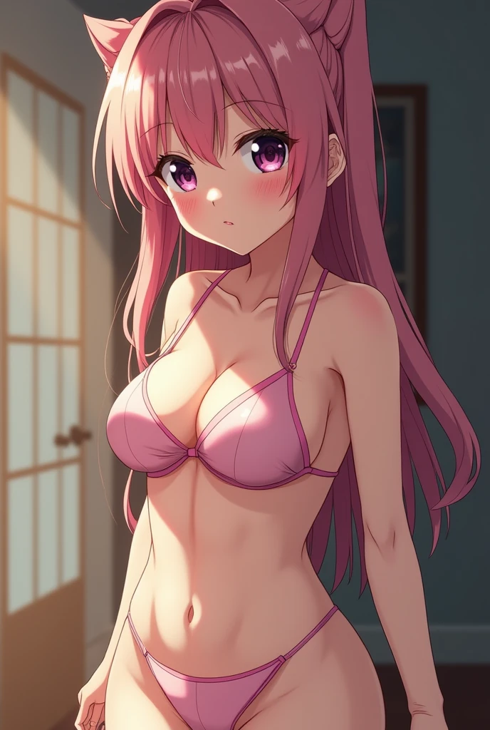 Make a graphic image of a completely nakede girl