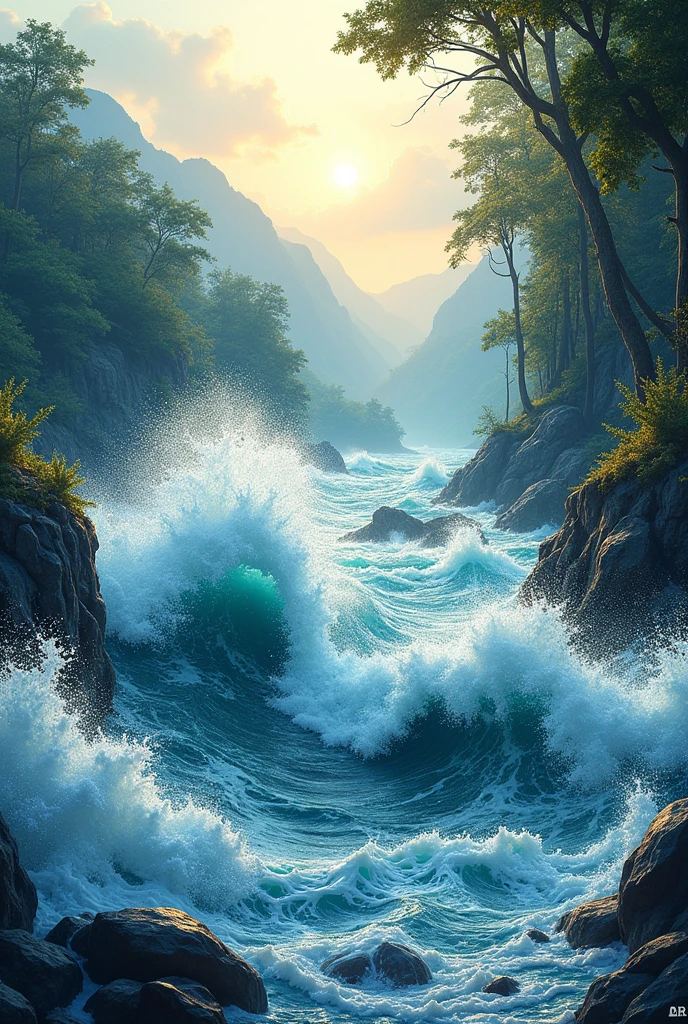 artistic wallpaper with flood