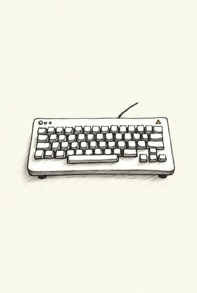 make a normal small desktop keyboard that looks like a drawing


