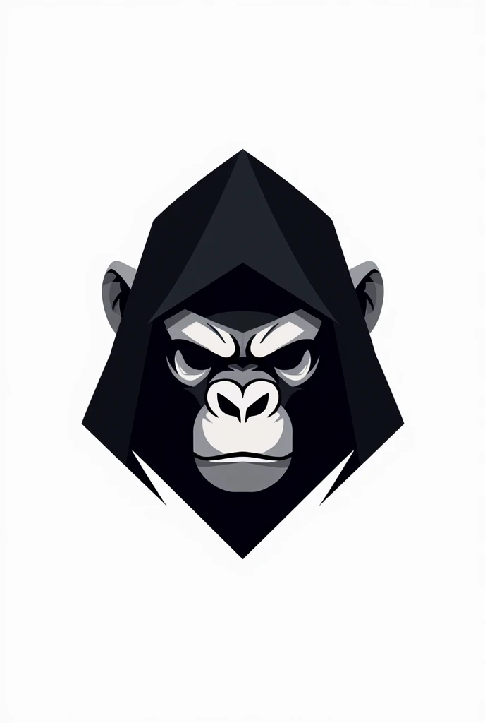 Like the current trending crypto game logos, like how the ape head looks like with black hoodie and a white background.no body for clicker logo