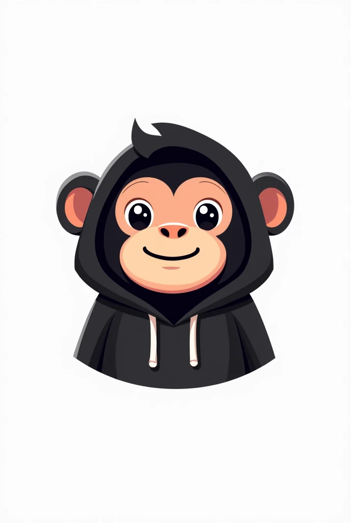 Like the current trending crypto game logos, like how the  cute ape head looks like with black hoodie and a white background.no body for clicker logo
