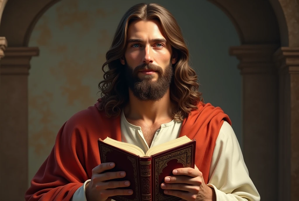 jesus with bible in hand