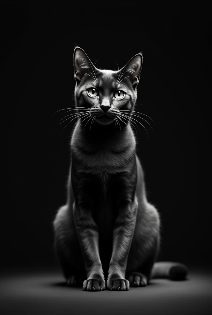 black and white cat