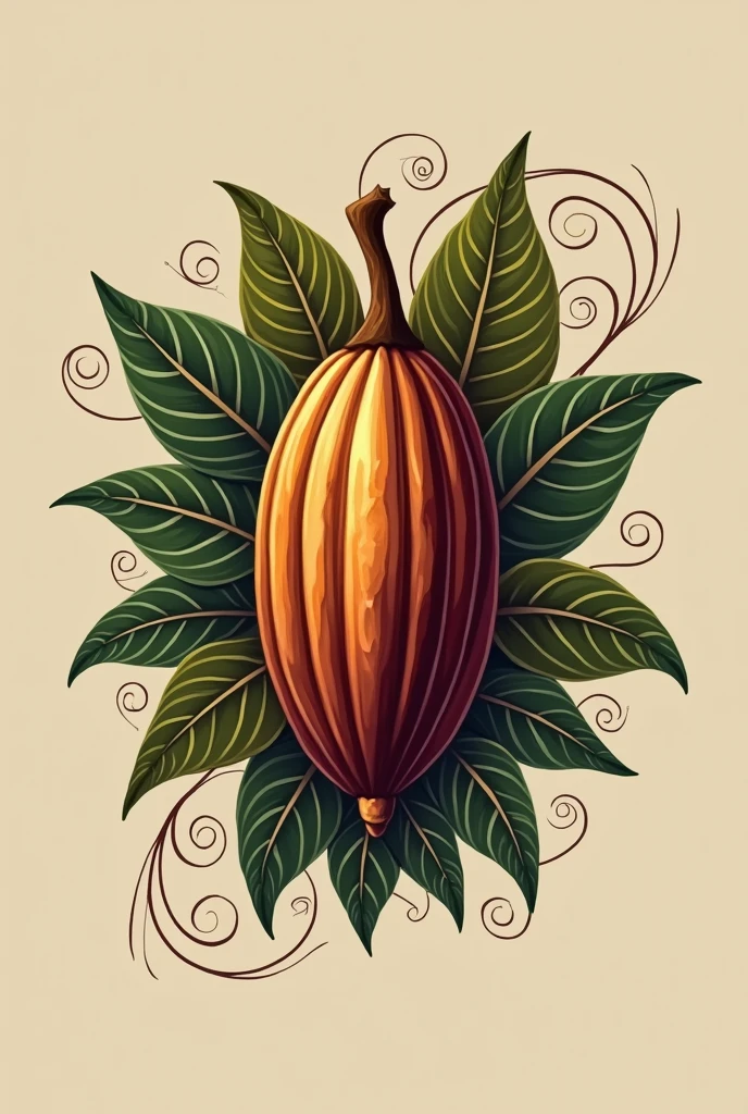 Give me an image that can be used as a logo for a company that exports Colombian cocoa powder., They have to be the company logo, so the image must be more elaborate, give me a catchy logo