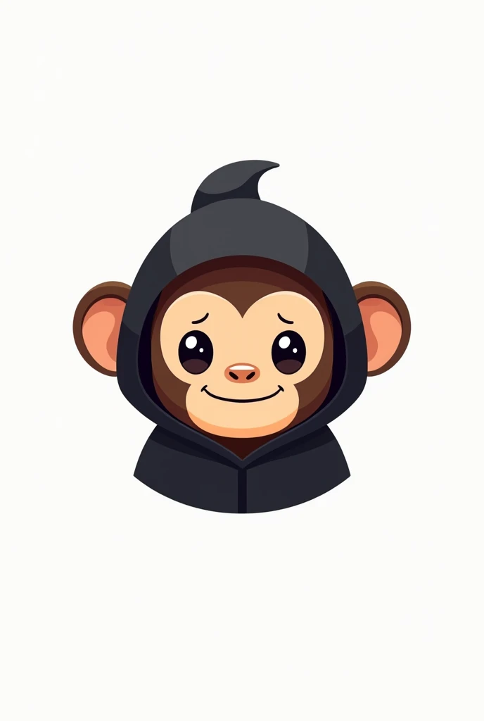 Like the current trending crypto game logos, like how the cute monkey head looks like with black hoodie and a white background.no body for clicker logo