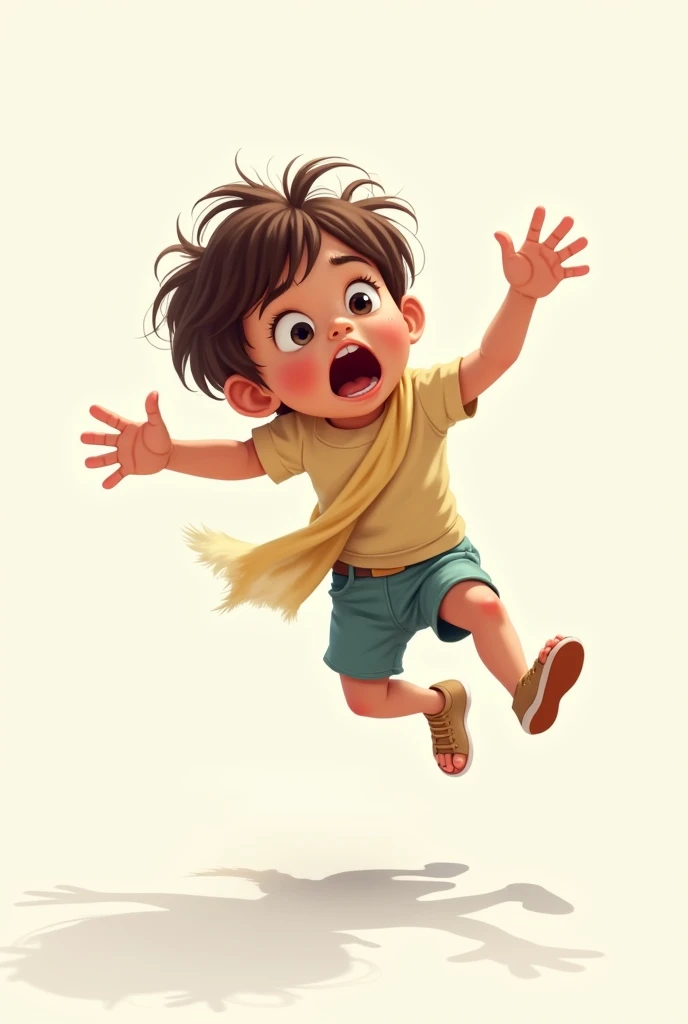 child falling on his back
