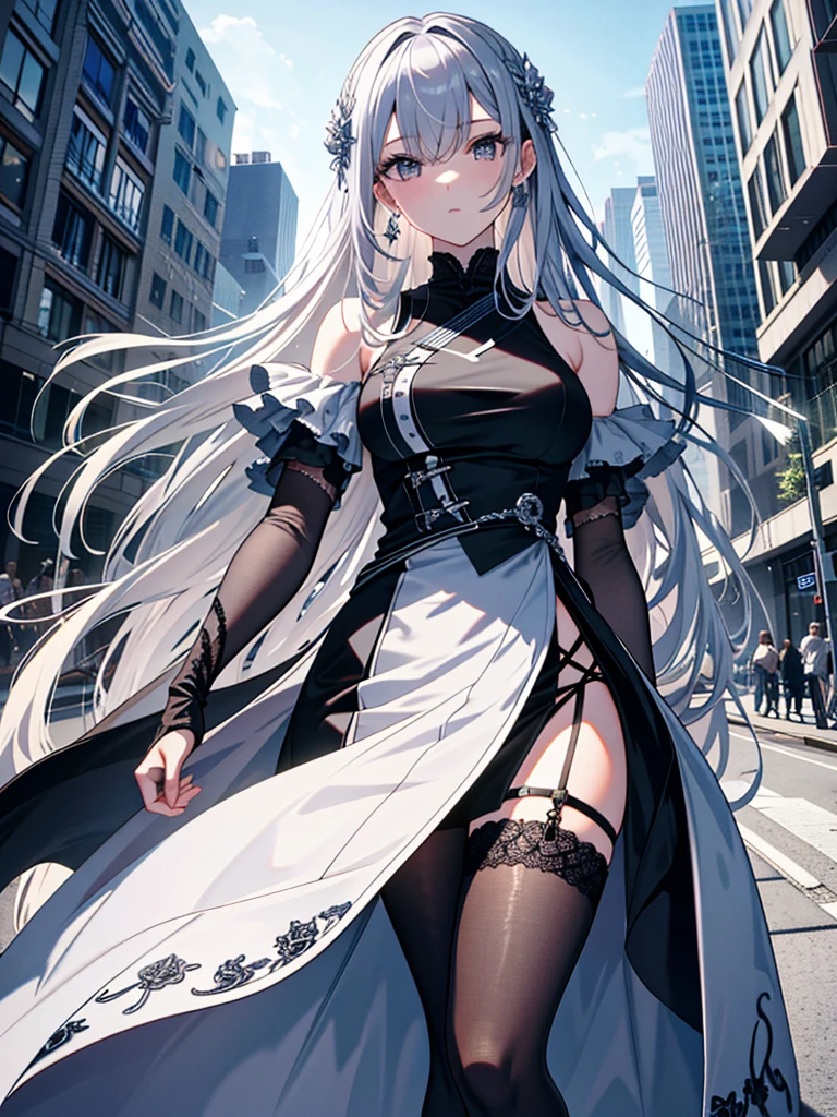 Princess tied up in a long sheer gown and entangled in the spider web,solobound,spider web