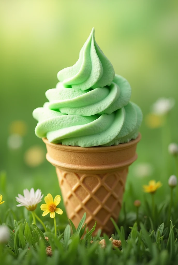 A grass ice cream