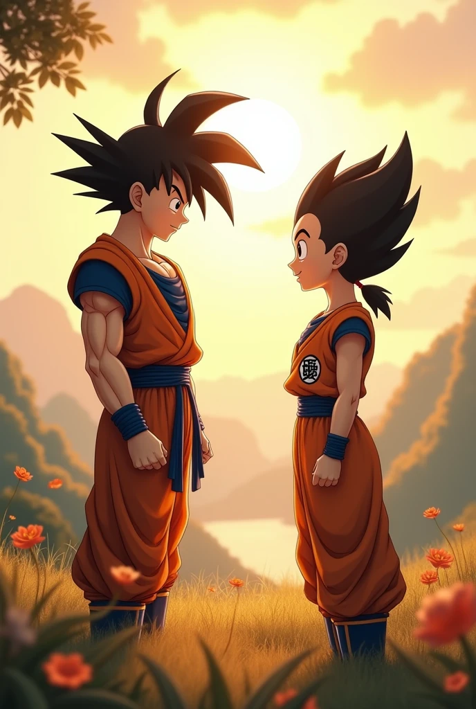goku talking to vegeta peacefully