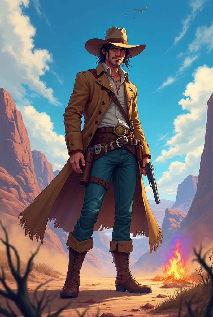 rpg cowboy anime style
