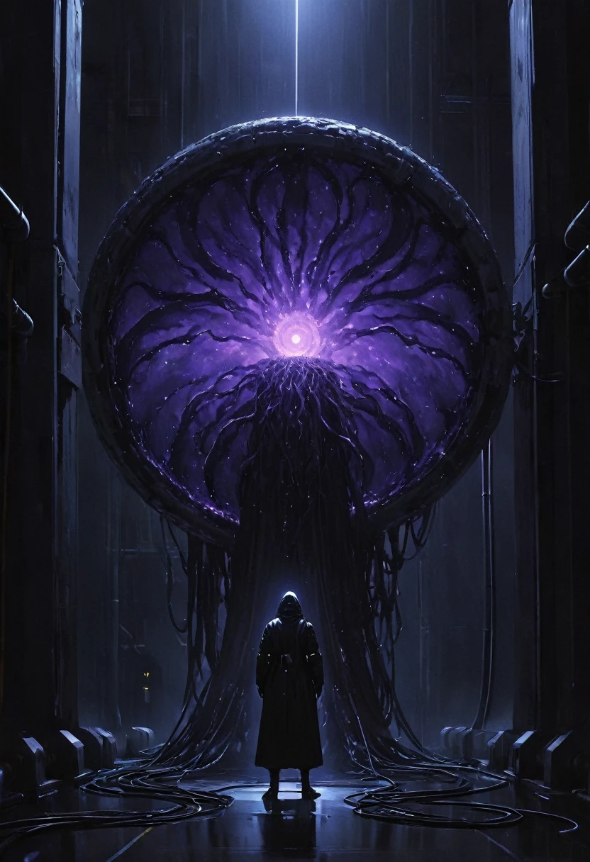 A detailed AI image prompt for SCP-003 might look like this:

"A mysterious scientific laboratory, dimly lit and full of technical equipment. In the middle of the room is SCP-003, an organic object of about 3 meters in diameter, made of black, tentacle-like material and slowly spreads. The center of the object shows a glowing, crystalline structure, which shimmers blue and purple, as if she is collecting energy. Several scientists in protective suits observe the object from a safe distance, their faces show worried and tense looks. Cables and devices are positioned around SCP-003, as if trying, to control or analyze it. The room appears sterile, but the object radiates a threatening and sinister presence."

The picture should be a dark, tense atmosphere with technological and mysterious elements, to emphasize the feeling of insecurity and danger, surrounding SCP-003.