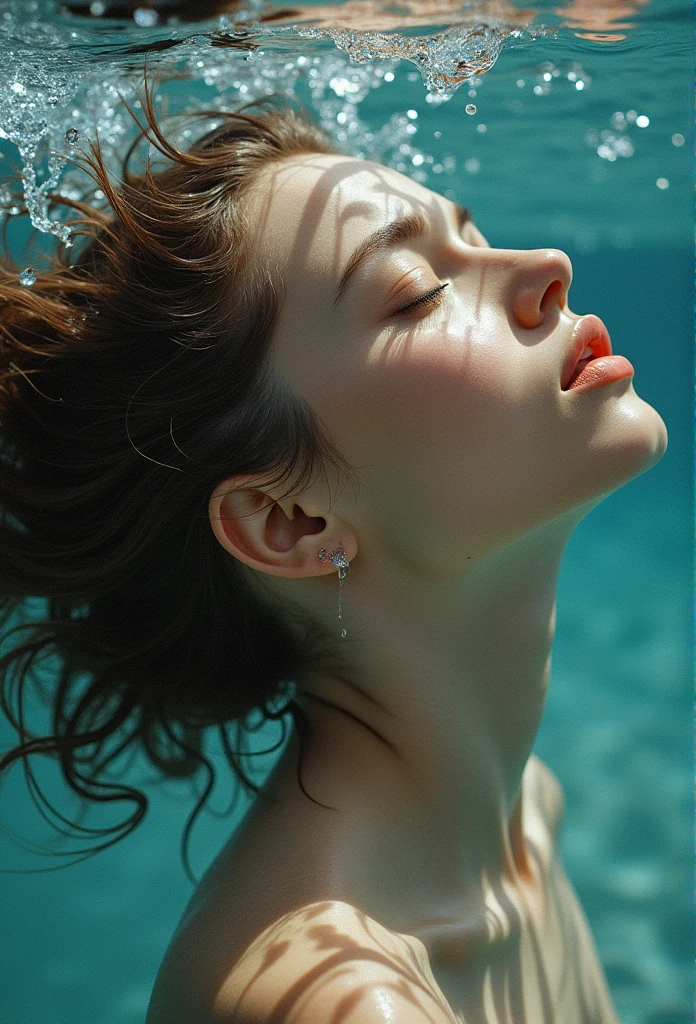 There is a woman that is swimming in the water - SeaArt AI
