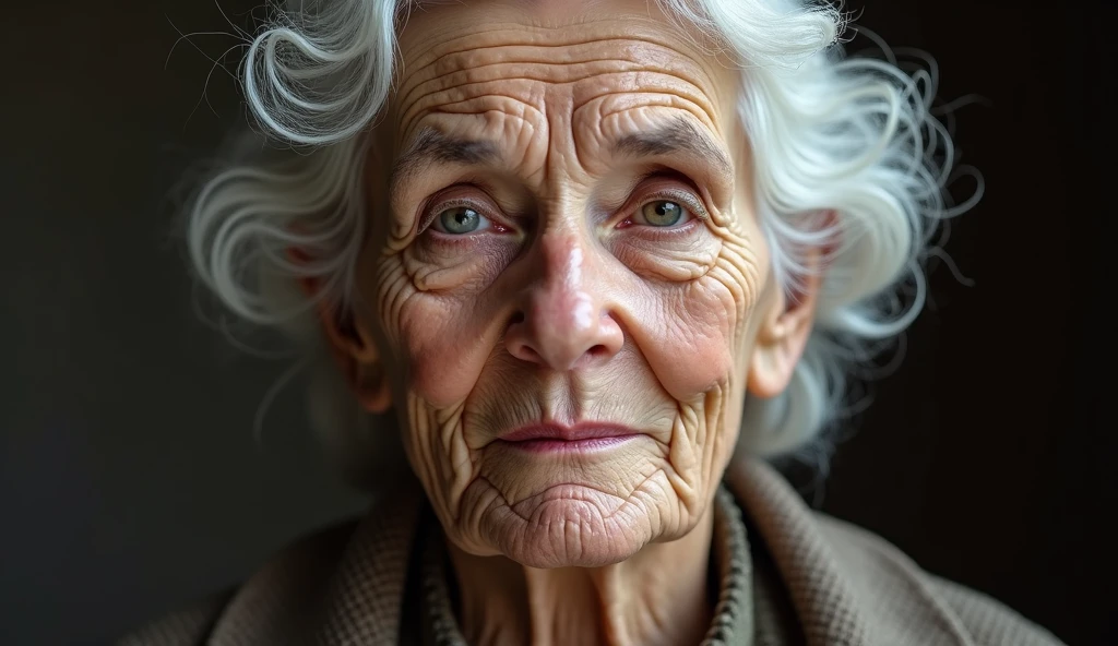 elderly woman with white hair, Anne-Marie headshot