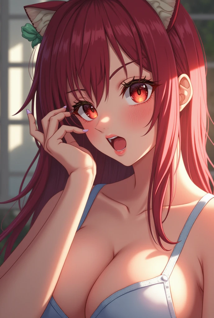  of a busty and hot anime girl giving oral sex to a man&#39;s penis