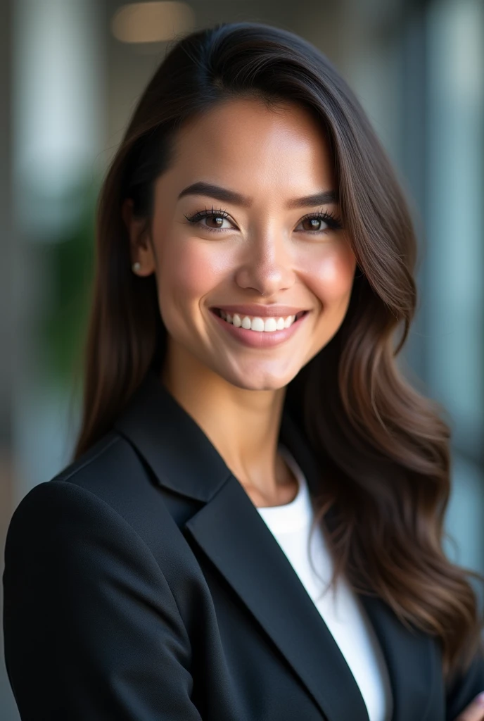 a professional profile photo of a business person from the chest up