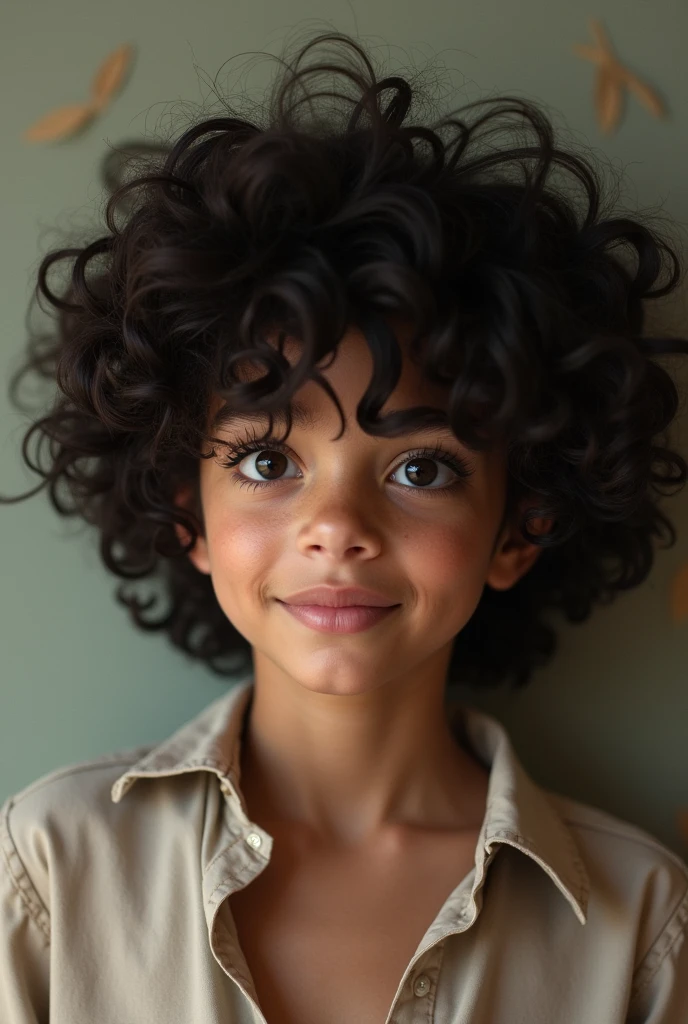 dark haired ager with curly hair