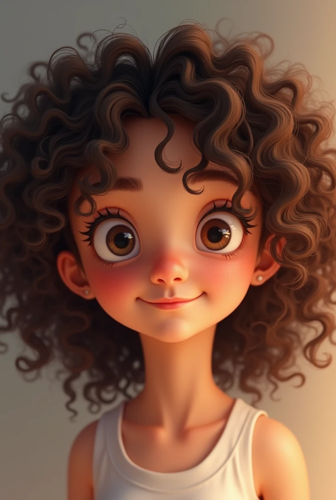 curly haired teenager