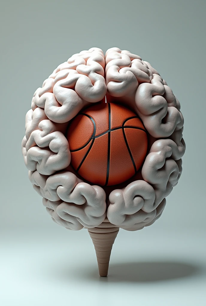 Brain with basketball ball