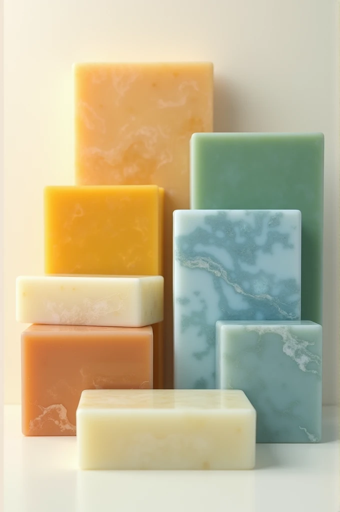 Several rectangular pieces of wax 