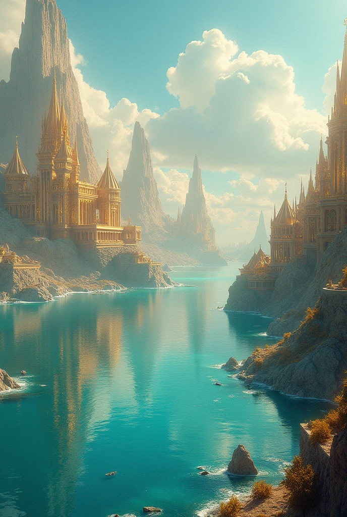 It shows paradise with cities of gold and seas of crystal without suffering