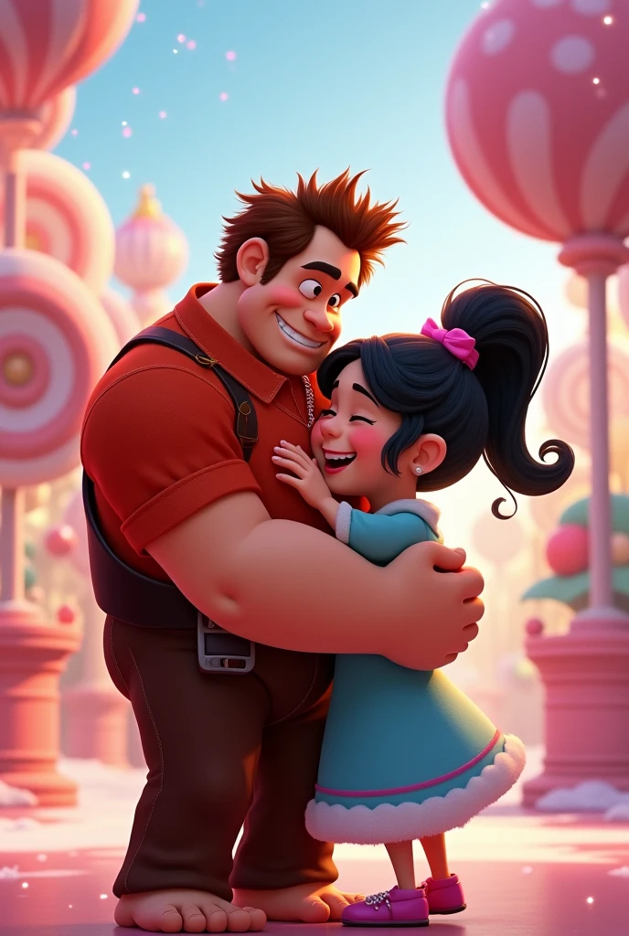 Wreck-It Ralph kissing Vanelope