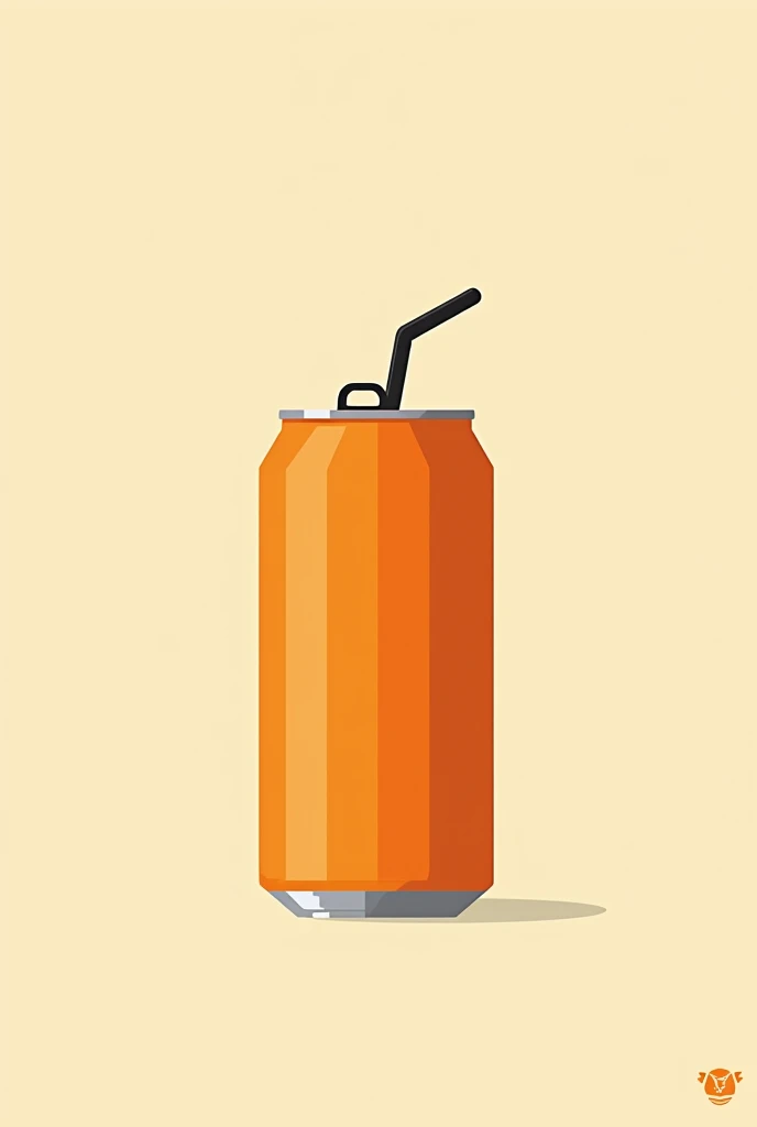Make a minimalist poster on a can of orange-flavored Fanta