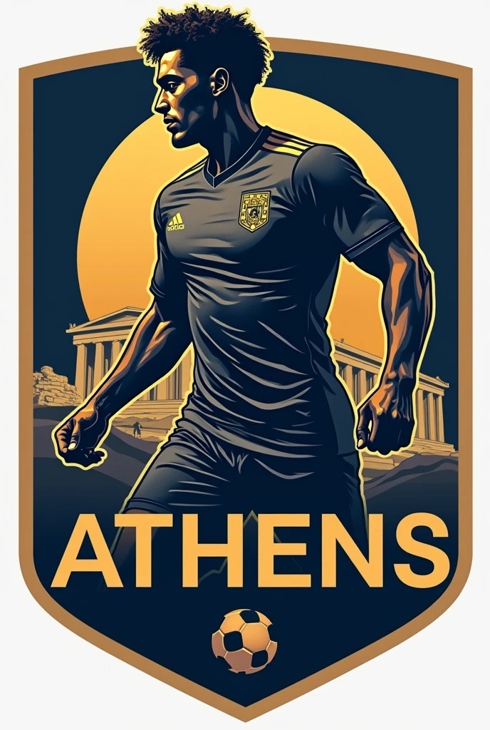 A soccer logo for a team called Athens