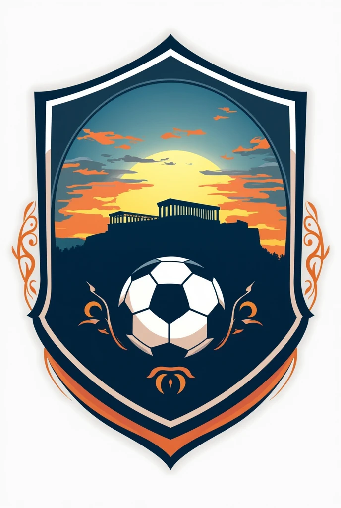 A soccer logo for a team called Athens, without people and text in Spanish