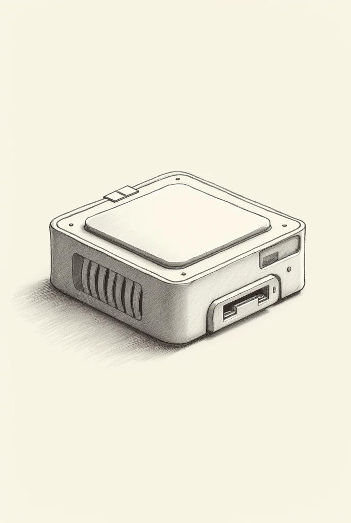 make a normal small desktop cpu that looks like a drawing

