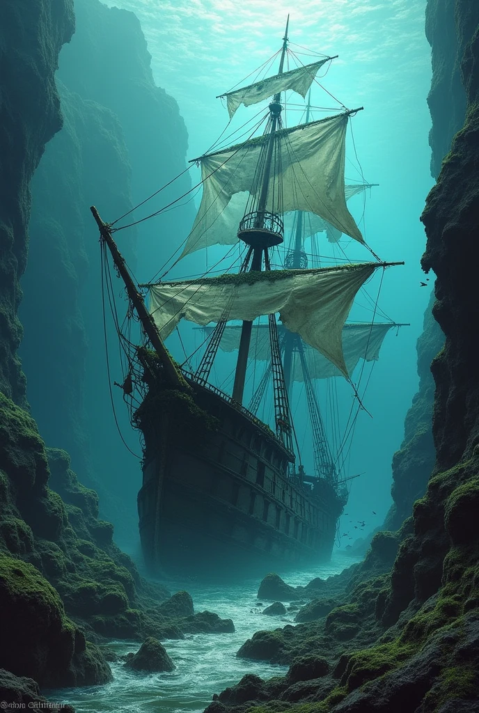Sailing ship wreck
