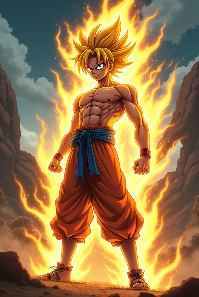 Luffy gear super sayajin 9