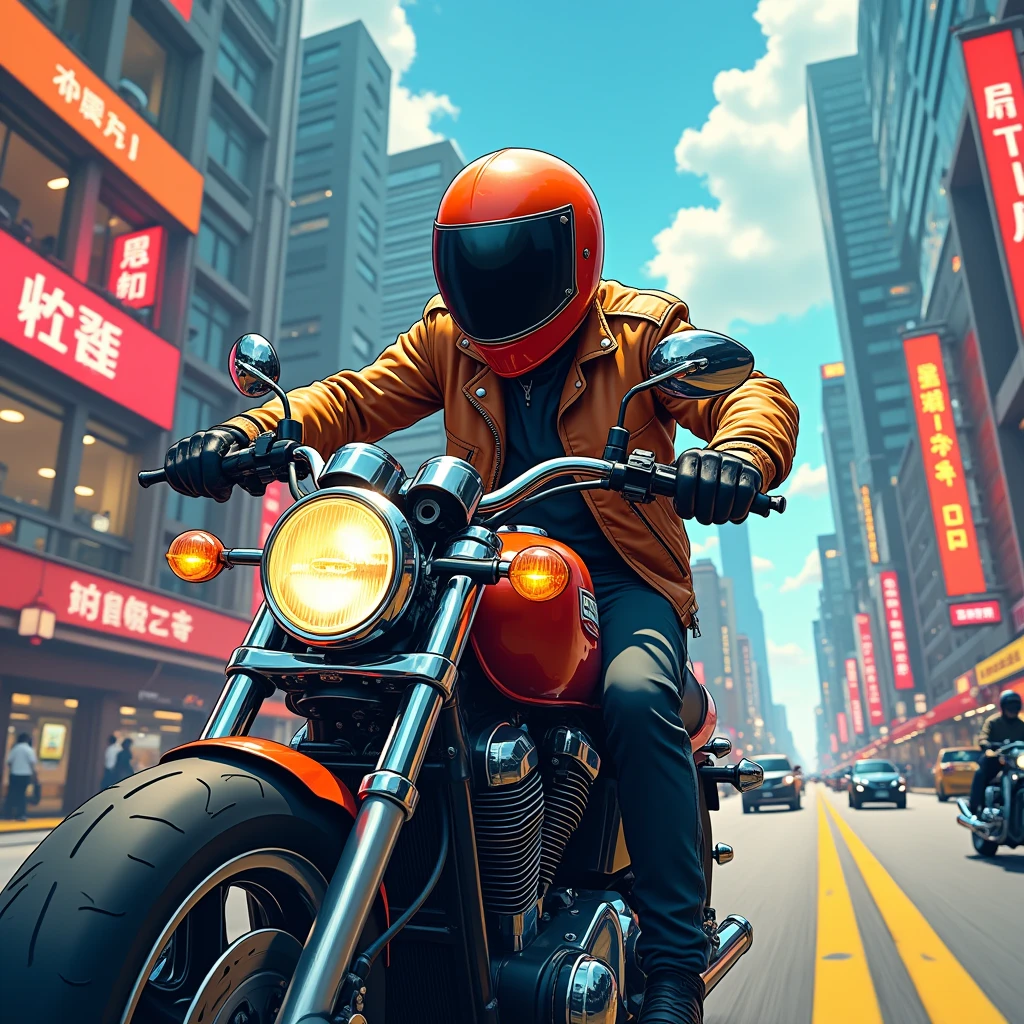 Kuririn biker delivery man