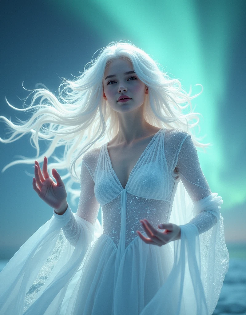 masterpiece,Distinguished Quality,Mirror-like,Cinematic Experience,insanely detailed,absurdres),8k,wallpaper,(Ray Tracing),1 female,,Beautiful Shii Women,(God the Lady of Light is floating in the air:2.0),(front:2.0),”(A body made up of white light particles:2.0)”,BREAK(White Hair:2.0),(White skin:2.0),Portrait of a goddess,(god々Shii:2.0),(fantasy digital art:2.0),(Upper body close-up:2.0),(super sexy:2.0),(Diffuse reflection of light:2.0),BREAK(The background is the beautiful Aurora:2.0),(Beautiful face,Detailed face,Beautiful skin texture:1.3,Beautiful Hair),(Detailed hands:2.0),(Beautiful hands:2.0),(five fingers on each hand)