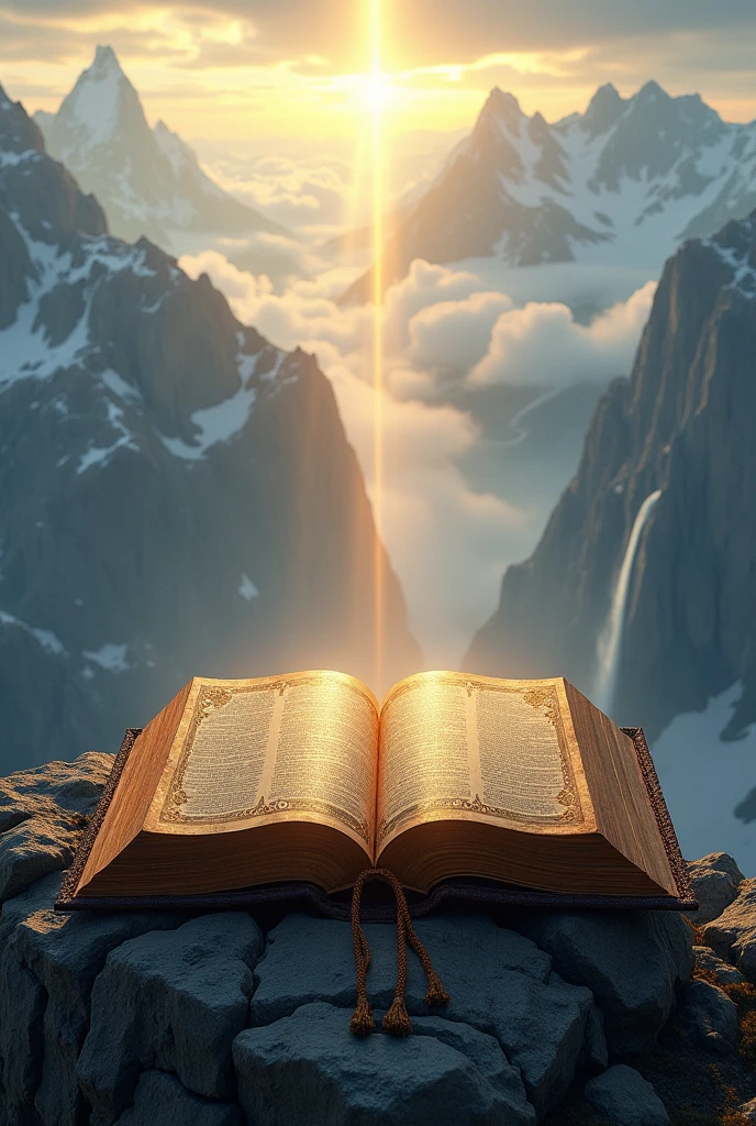 Bible on the mountain 

