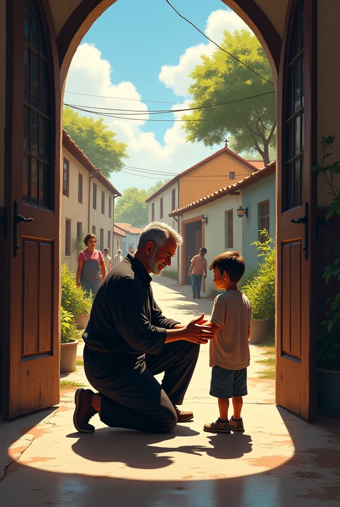 Father Garcia helping the vulnerable people