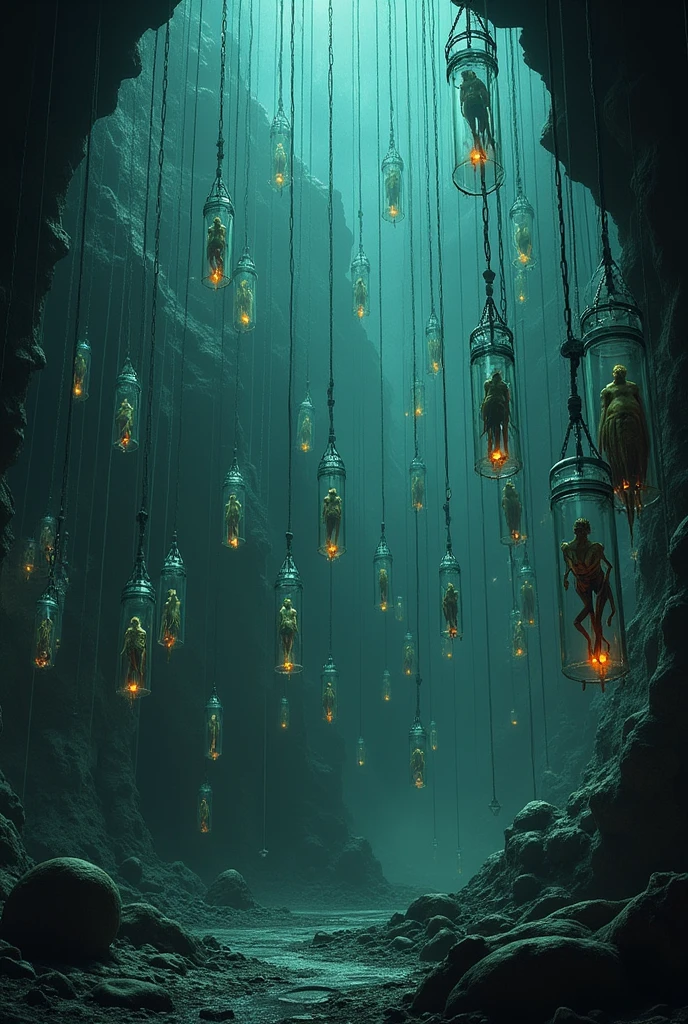 In a basement there are hundreds of monsters inside their dream capsules.
