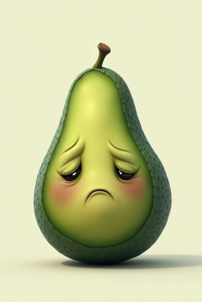 Tender sad avocado
