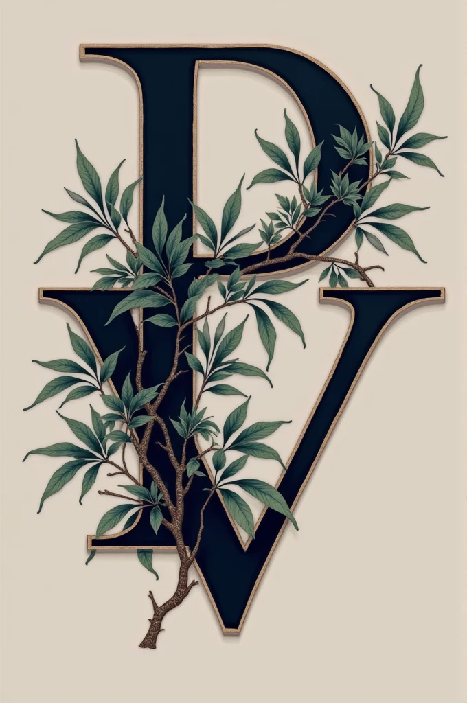Create a logo with letter P and V conbined
