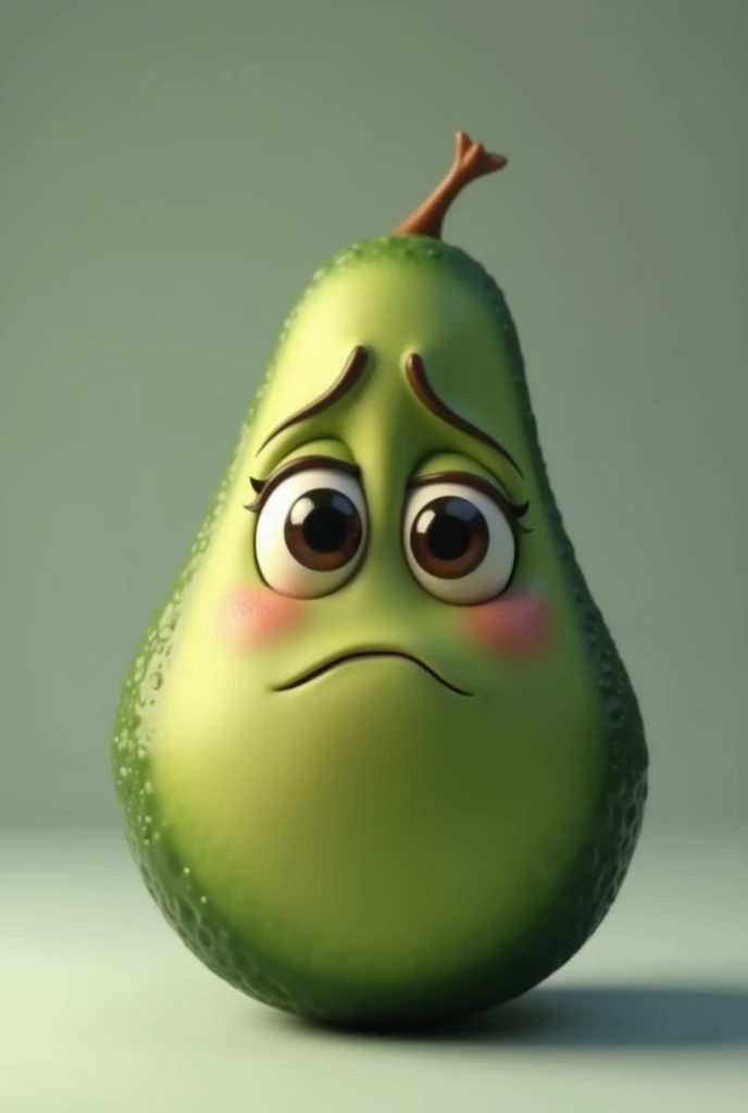 Avocado with sad eyes 