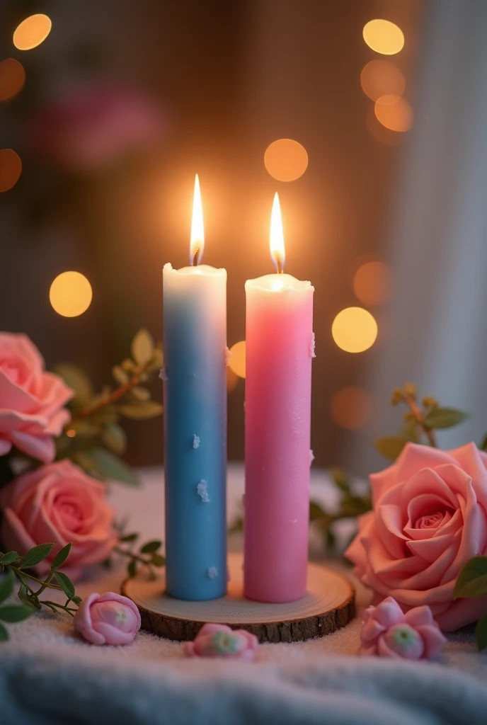 Gender reveal candles