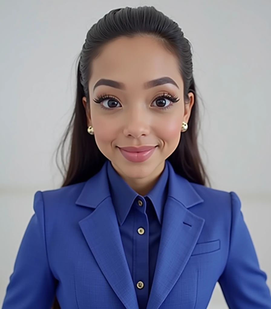 Change her clothes into white office dress
