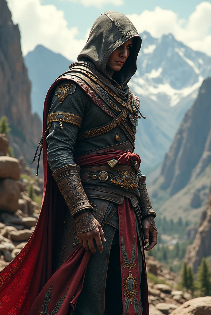Create a Bolivian version assassins cred assassin with Condor Design